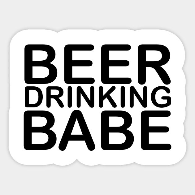 BEER DRINKING BABE Sticker by Color Me Happy 123